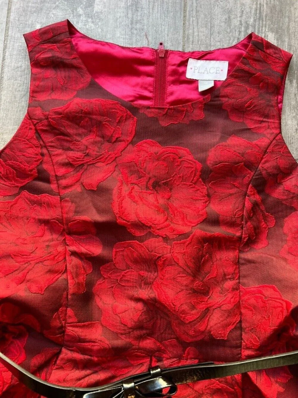Girls Rose Foral Special Occasion Woven Holiday Dress Party Wedding Formal 12